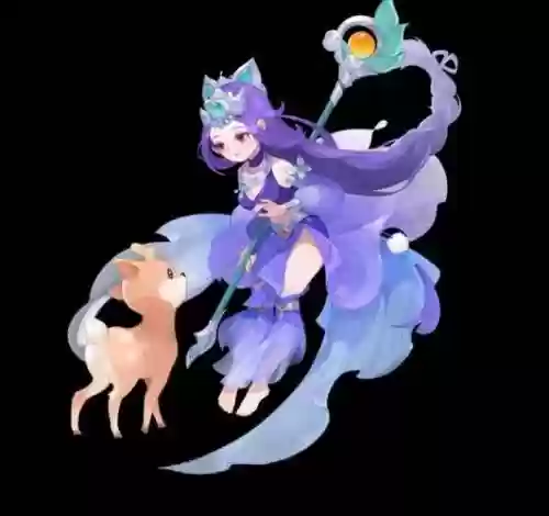 梦幻西游巫蛮儿渡劫染色插图