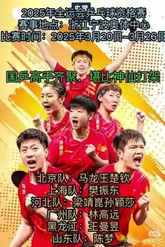 宁波全运会阵容插图1