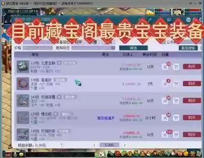 梦幻卖宝宝装备多少钱插图1