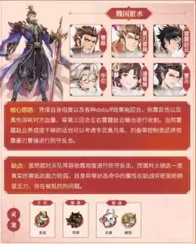 三国志幻想大陆魏国阵容搭配